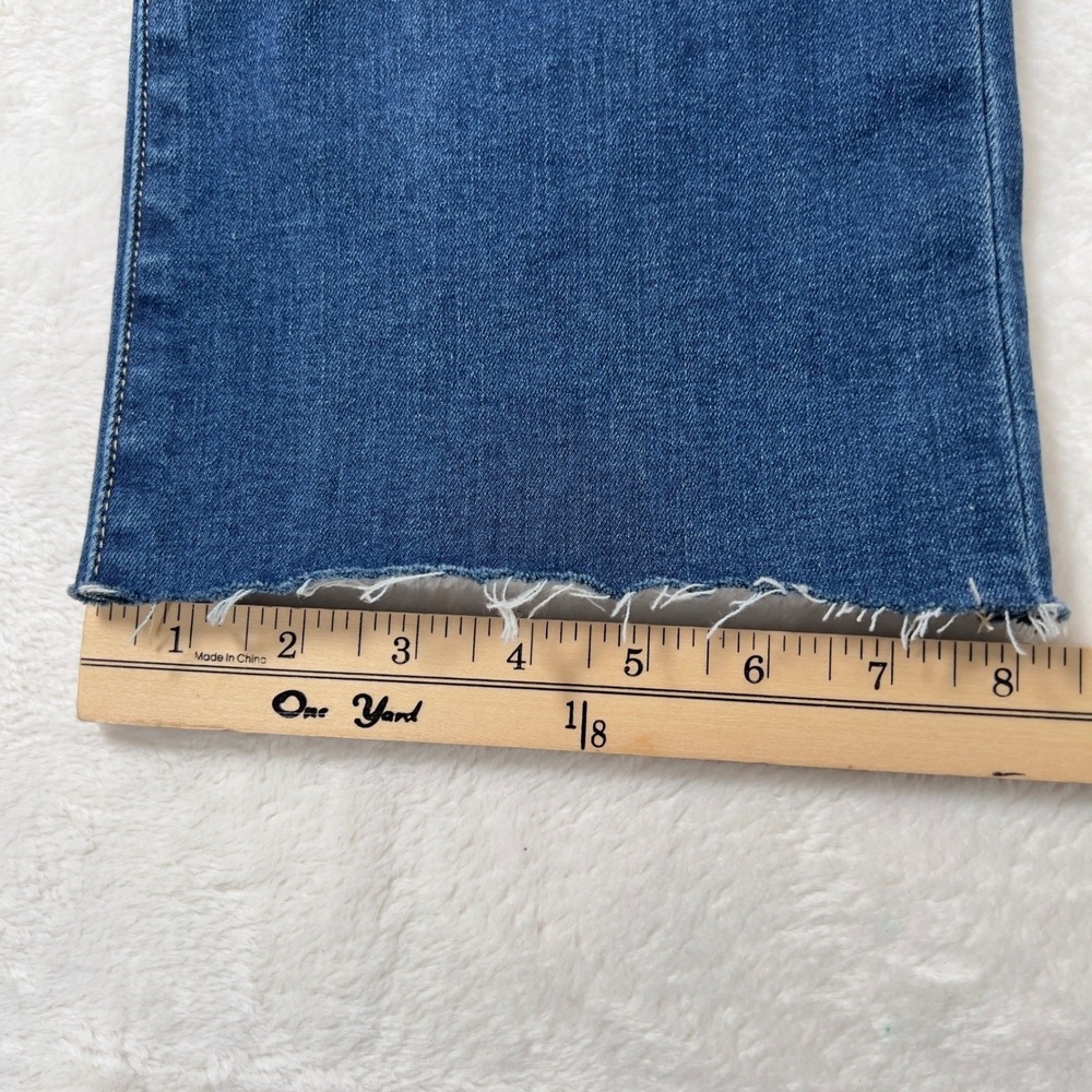 L'AGENCE Ruth High Rise Straight Raw Hem Jeans Women Sz 24 Blue Marlin - Picture 14 of 14